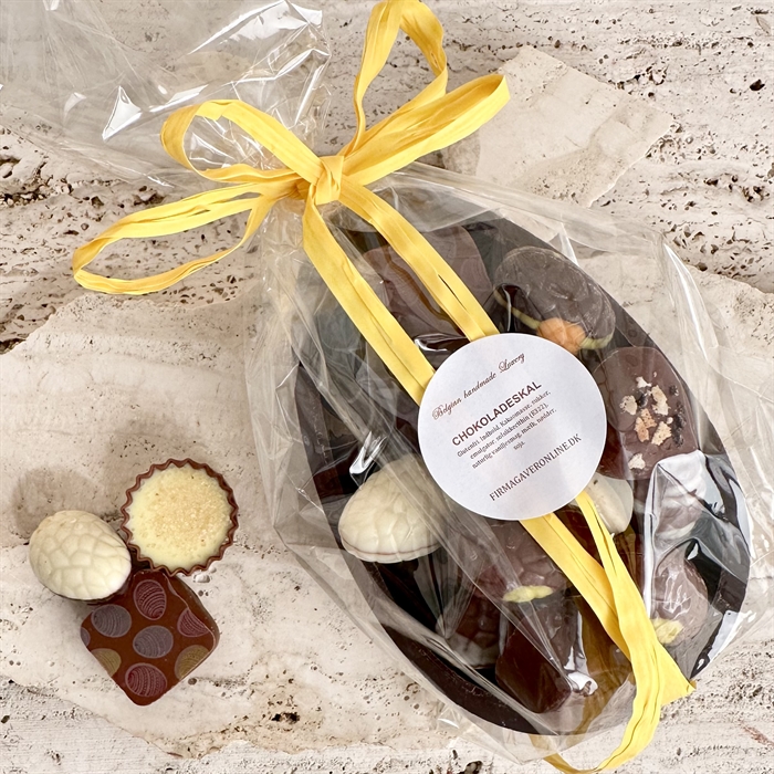 Chokladskal med 9 Belgiska Gourmet Påskägg och - Dessertbitar ca. 340 gram