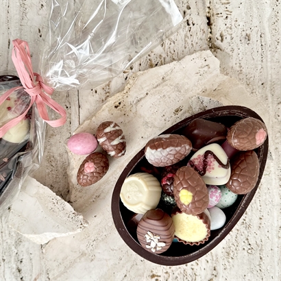 Chokladskal med Belgisk Gourmetchoklad och Lyxig Påskblandning 350 gram