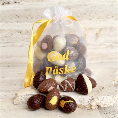 Påskpåse med 36 Belgiska Gourmet Dessertpåskägg 460 gram