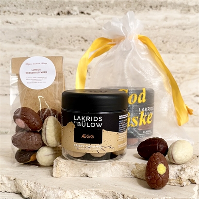 Påskpåse med Bülow Crispy Caramel och 8 Belgiska Gourmet Påskägg