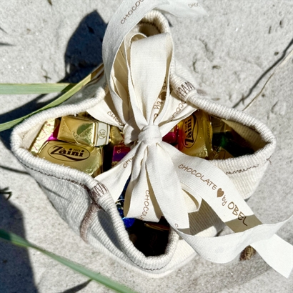 Rustik Bomuldspose med Italiensk Chokolade Passion 400 gram