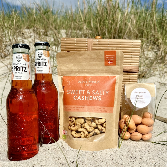 Sommergave Alkoholfri Spritz og snacks i Bambusæske