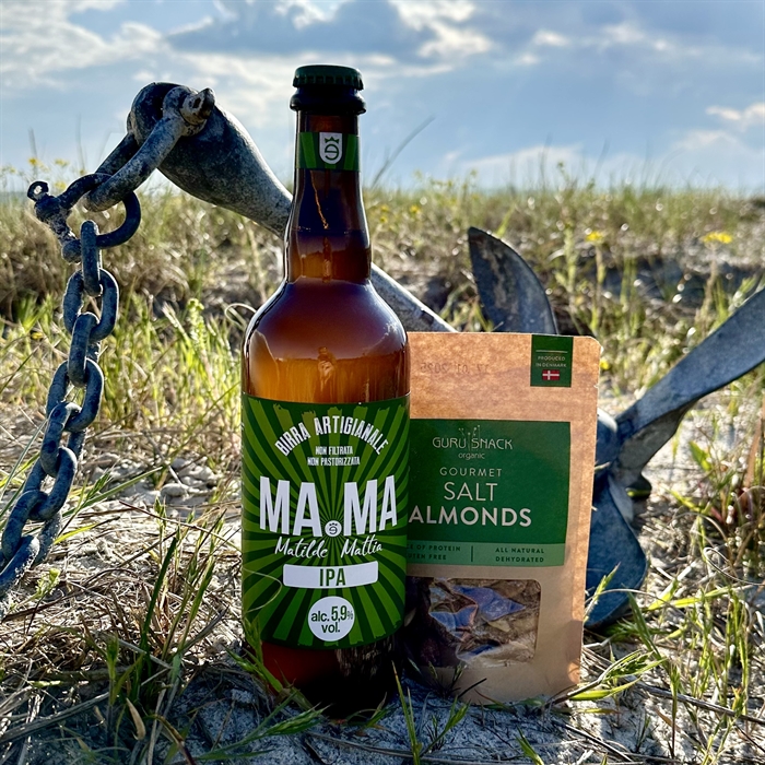 Sommergave - 75 cl italiensk IPA øl og Økologiske Saltmandler