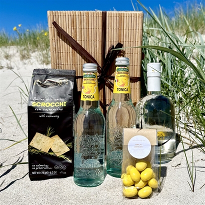 Gin & Tonic Kit med Amalfimandler og lækre Snacks
