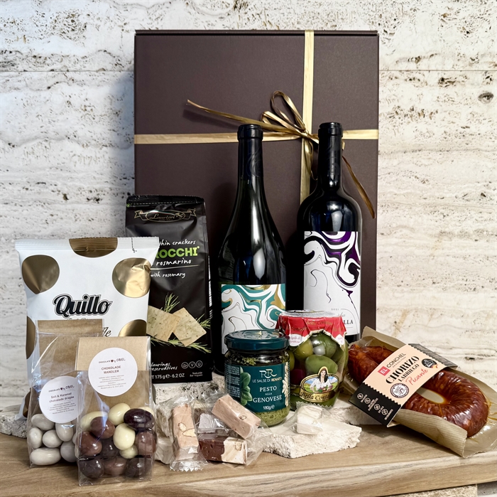 Stort Tapas kit - spansk röd & vitvin och delikatesser