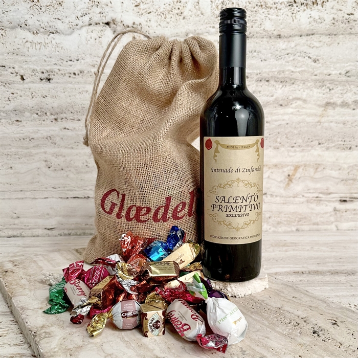 Kundegaver. Vin og chokolade